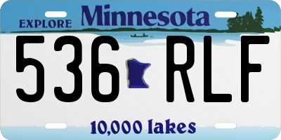 MN license plate 536RLF