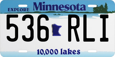 MN license plate 536RLI