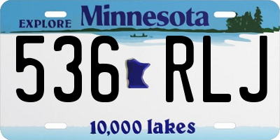 MN license plate 536RLJ