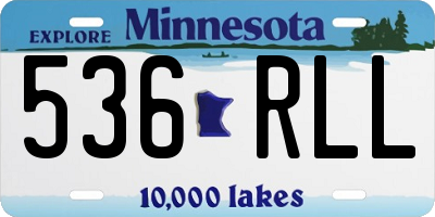 MN license plate 536RLL