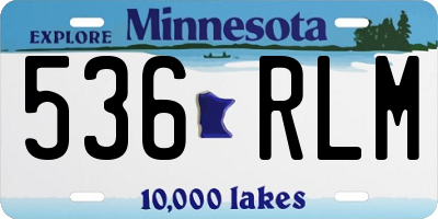 MN license plate 536RLM
