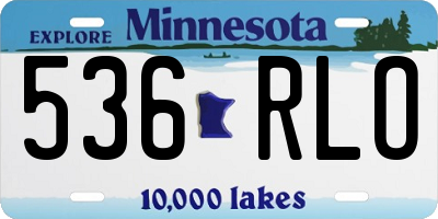 MN license plate 536RLO