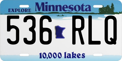 MN license plate 536RLQ