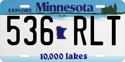 MN license plate 536RLT
