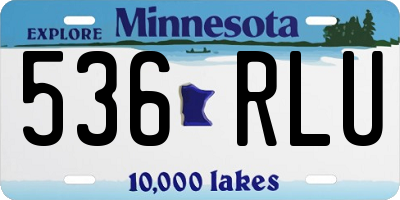 MN license plate 536RLU