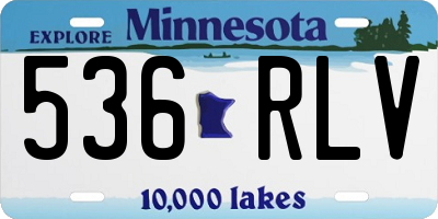 MN license plate 536RLV