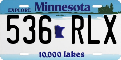 MN license plate 536RLX