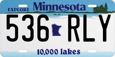 MN license plate 536RLY