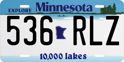 MN license plate 536RLZ