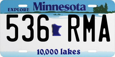MN license plate 536RMA