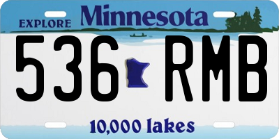 MN license plate 536RMB