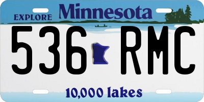 MN license plate 536RMC