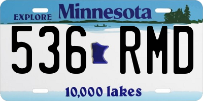 MN license plate 536RMD