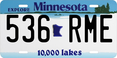 MN license plate 536RME