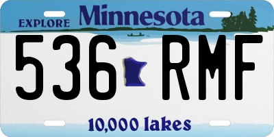 MN license plate 536RMF