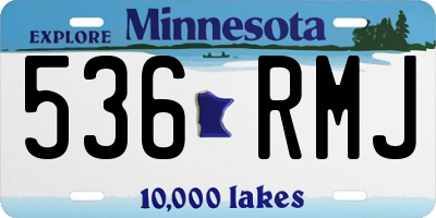 MN license plate 536RMJ