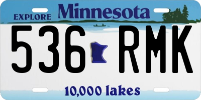 MN license plate 536RMK