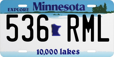MN license plate 536RML