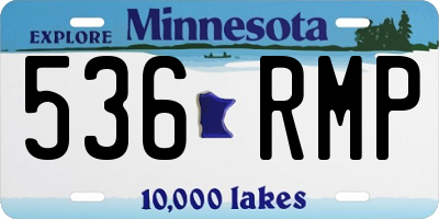 MN license plate 536RMP