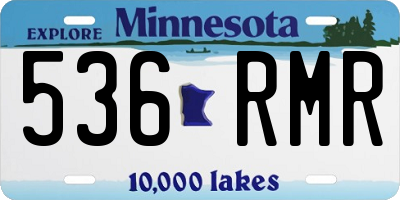 MN license plate 536RMR