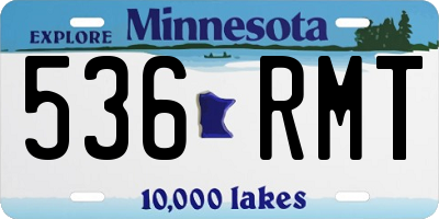 MN license plate 536RMT