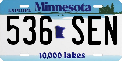 MN license plate 536SEN