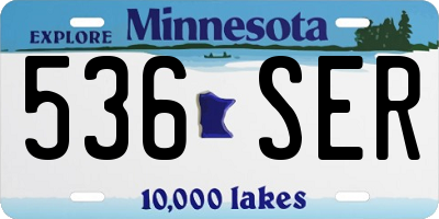MN license plate 536SER