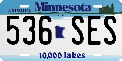 MN license plate 536SES