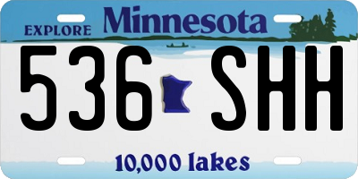 MN license plate 536SHH