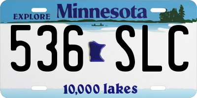MN license plate 536SLC