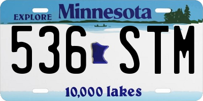 MN license plate 536STM
