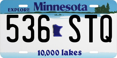 MN license plate 536STQ