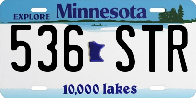MN license plate 536STR