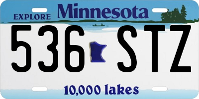 MN license plate 536STZ