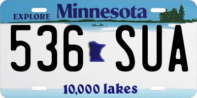 MN license plate 536SUA