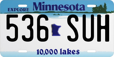 MN license plate 536SUH