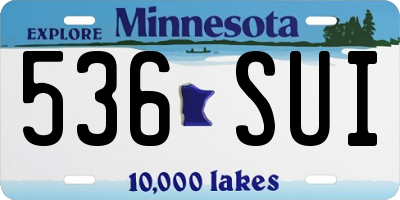 MN license plate 536SUI