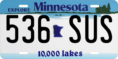 MN license plate 536SUS
