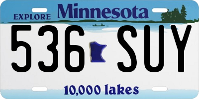 MN license plate 536SUY