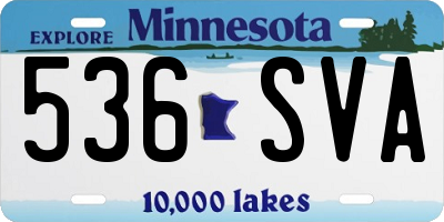 MN license plate 536SVA