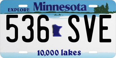 MN license plate 536SVE
