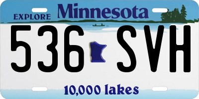 MN license plate 536SVH