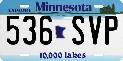 MN license plate 536SVP