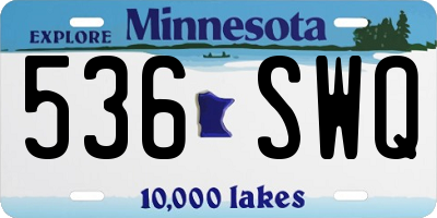 MN license plate 536SWQ