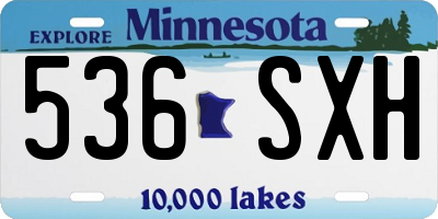 MN license plate 536SXH