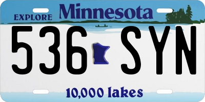 MN license plate 536SYN