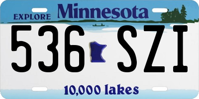 MN license plate 536SZI