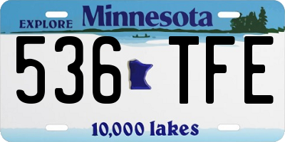 MN license plate 536TFE