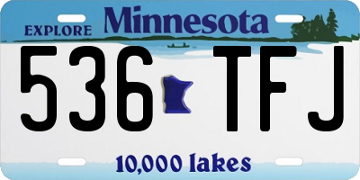 MN license plate 536TFJ