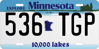 MN license plate 536TGP